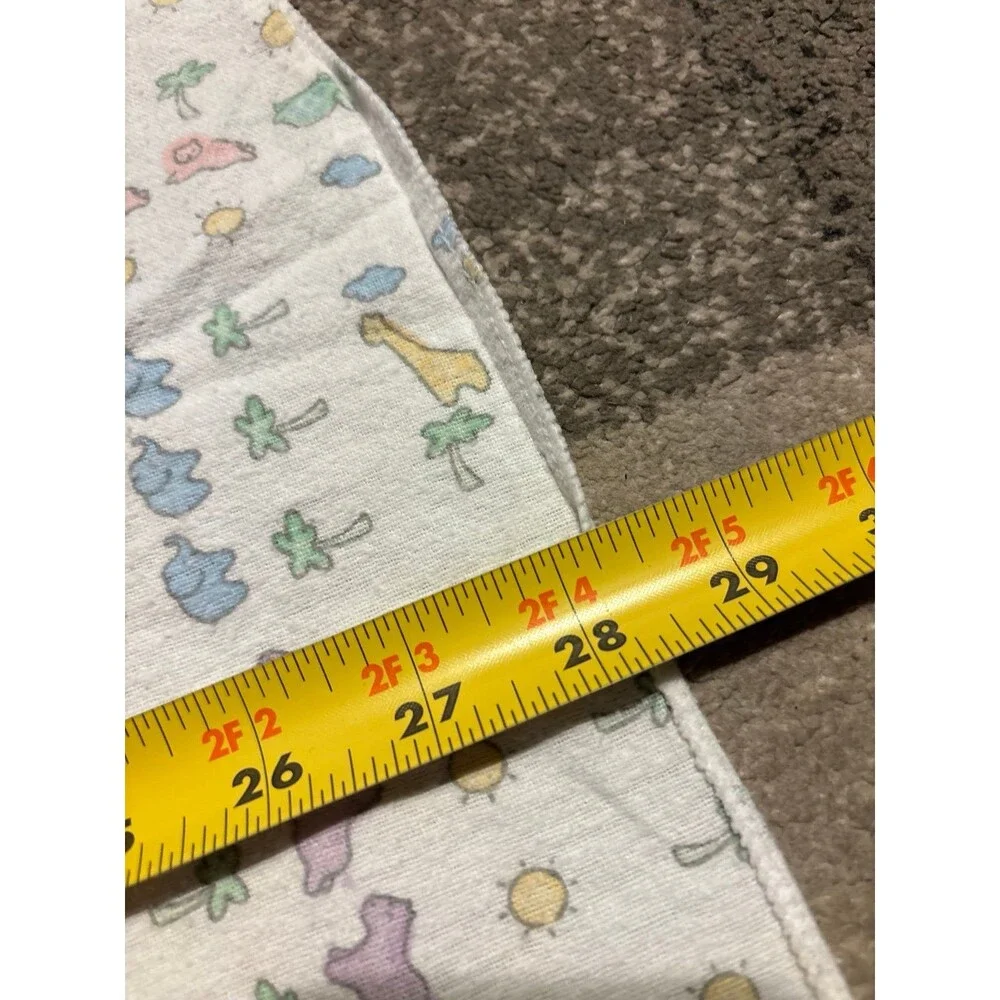 Carter’s John Lennon animals flannel receiving baby swaddle blanket vtg y2k